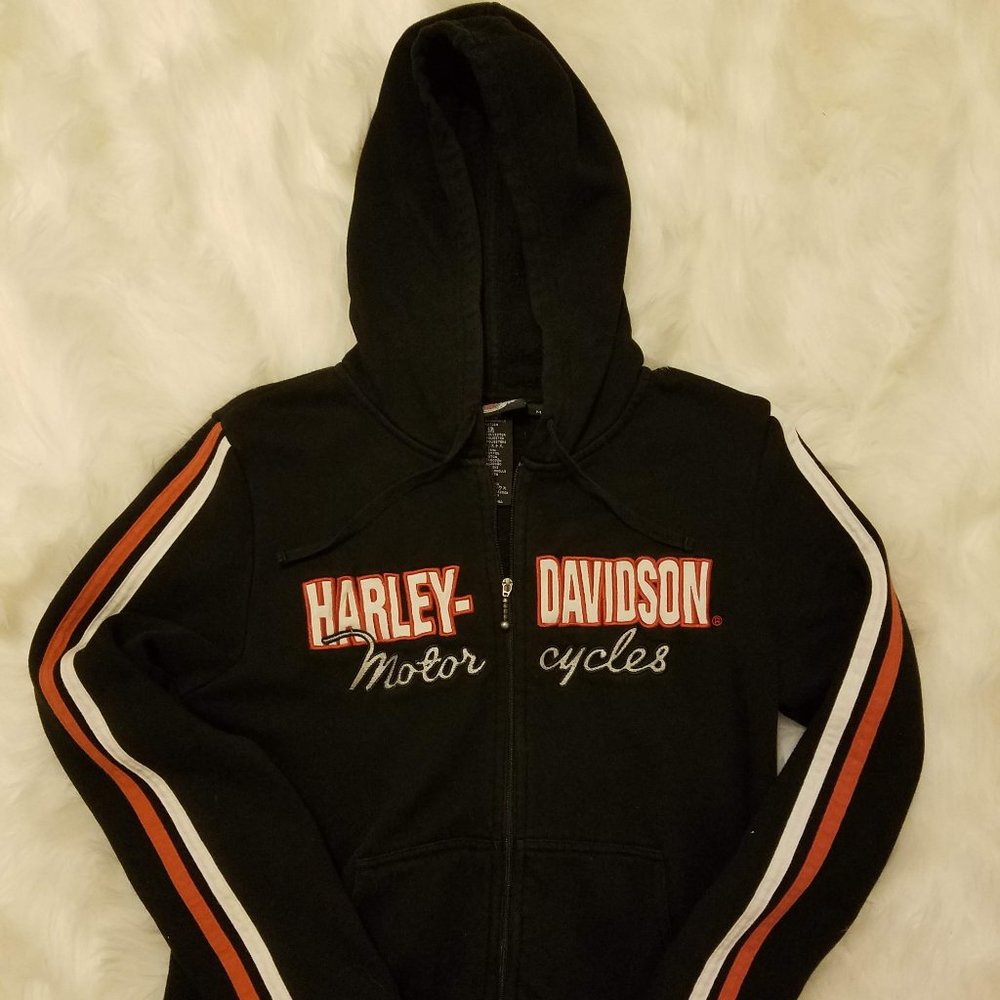 HARLEY DAVIDSON BLACK ZIP HOODIE